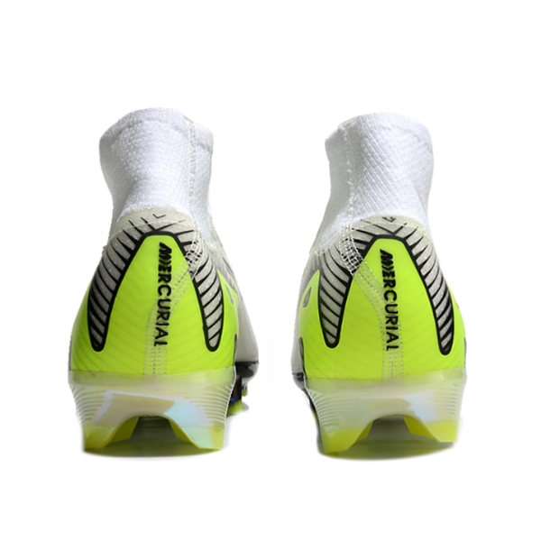 Nike Air Zoom Mercurial Superfly 10 Elite White Green and Black FG Kids