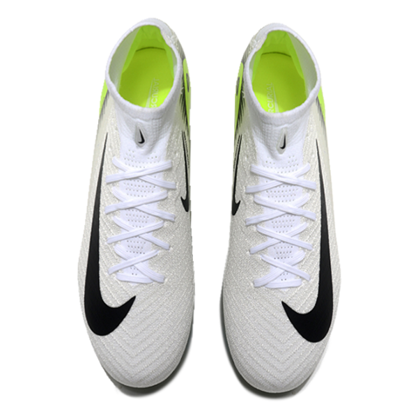 Nike Air Zoom Mercurial Superfly 10 Elite White Green and Black FG Kids