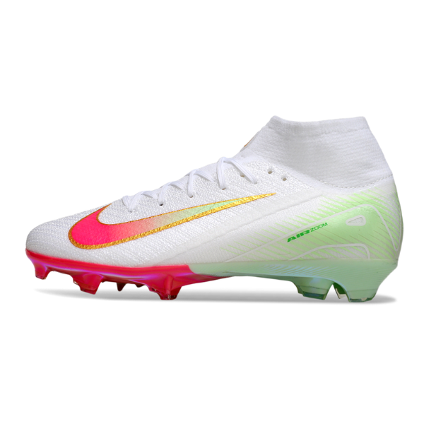 Nike Air Zoom Mercurial Superfly 10 Elite White Pink and Green FG Kids