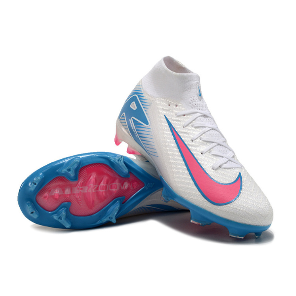 Nike Air Zoom Mercurial Superfly 10 Elite White Blue and Pink FG Kids