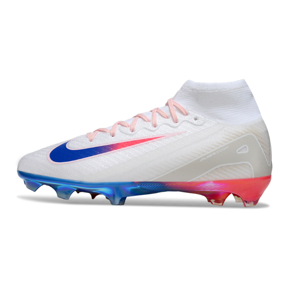 Nike Air Zoom Mercurial Superfly 10 Elite White Orange and Blue FG Kids