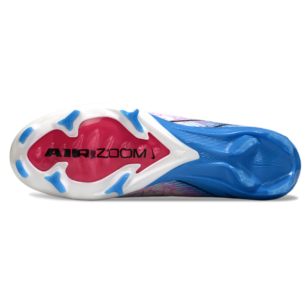 Nike Air Zoom Mercurial Superfly 10 Elite White and Blue Firm Ground FG Kids Football Boot