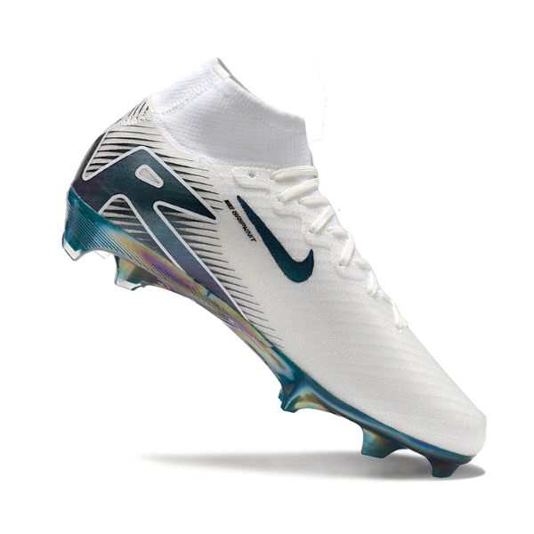 Nike Air Zoom Mercurial Superfly 10 Elite White and Green FG Kids