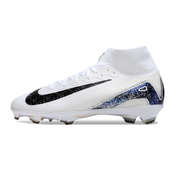 Nike Air Zoom Mercurial Superfly 10 Elite White and Black FG Kids