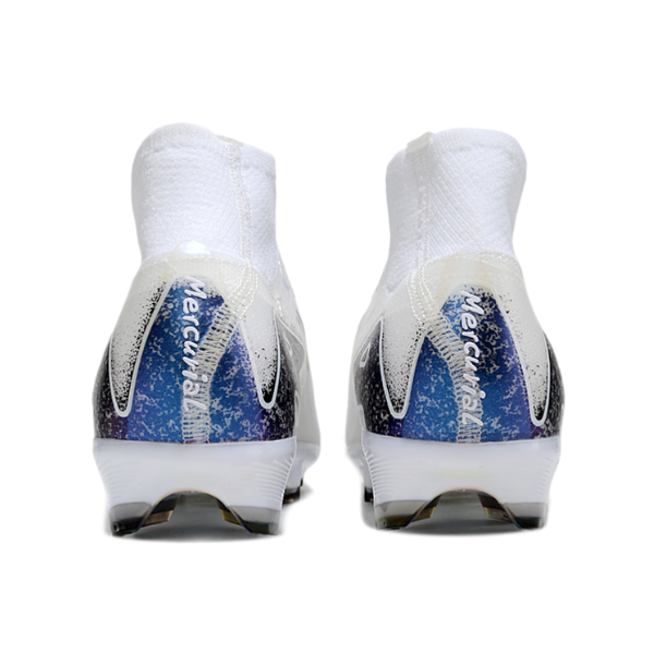 Nike Air Zoom Mercurial Superfly 10 Elite White and Black FG Kids