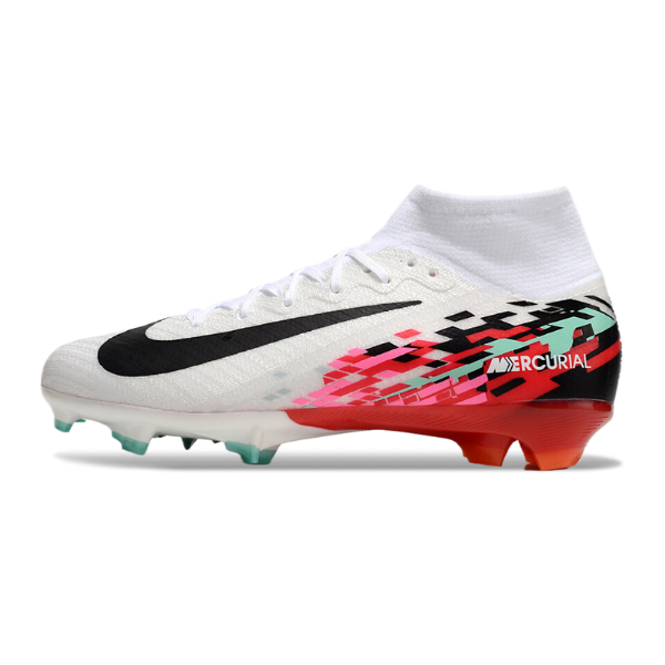 Nike Air Zoom Mercurial Superfly 10 Elite White and Red FG Kids