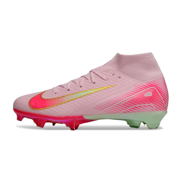 Nike Air Zoom Mercurial Superfly 10 Elite Pink Firm Ground FG Kids Football Boot