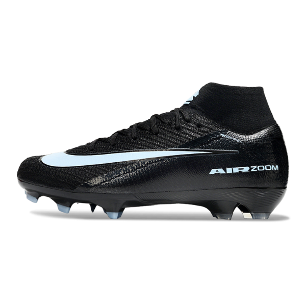 Nike Air Zoom Mercurial Superfly 10 Elite Black and White Firm Ground FG Kids Football Boot