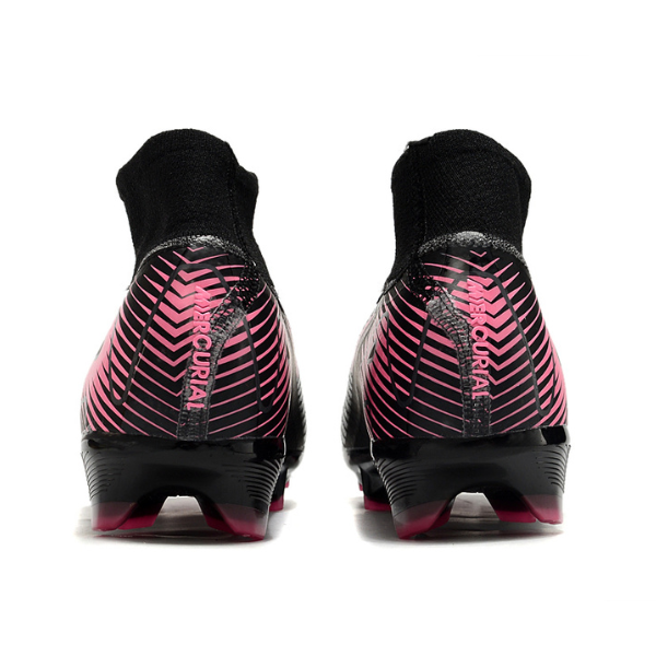 Nike Air Zoom Mercurial Superfly 10 Elite Black and Pink Firm Ground FG Kids Football Boot