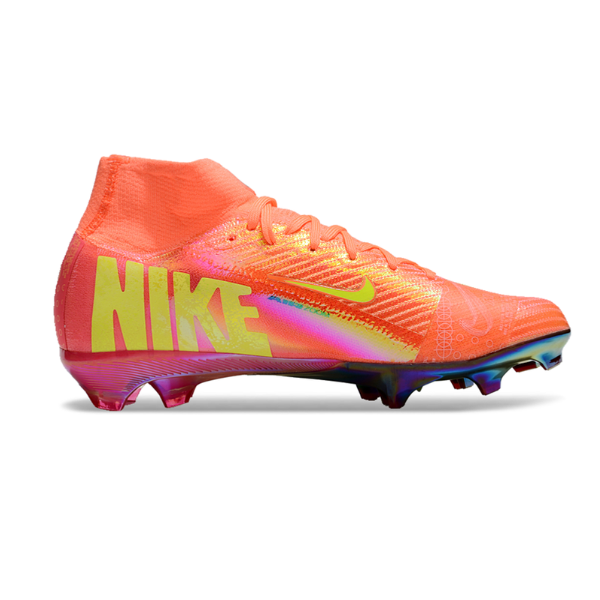 Nike Air Zoom Mercurial Superfly 10 Elite Pink and Yellow Firm Ground FG Kids Football Boot