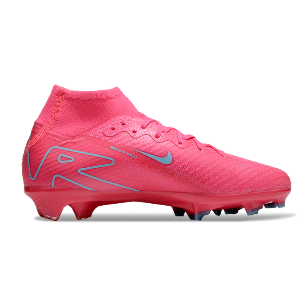 Nike Air Zoom Mercurial Superfly 10 Elite Pink and Light Blue Firm Ground FG Kids Football Boot