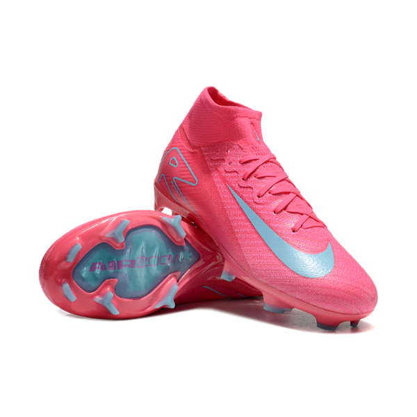 Nike Air Zoom Mercurial Superfly 10 Elite Pink and Light Blue FG Kids