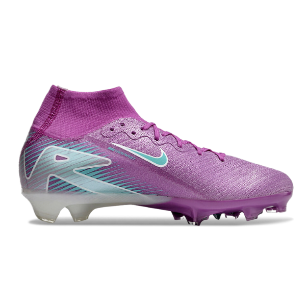 Nike Air Zoom Mercurial Superfly 10 Elite Purple and Blue Firm Ground FG Kids Football Boot