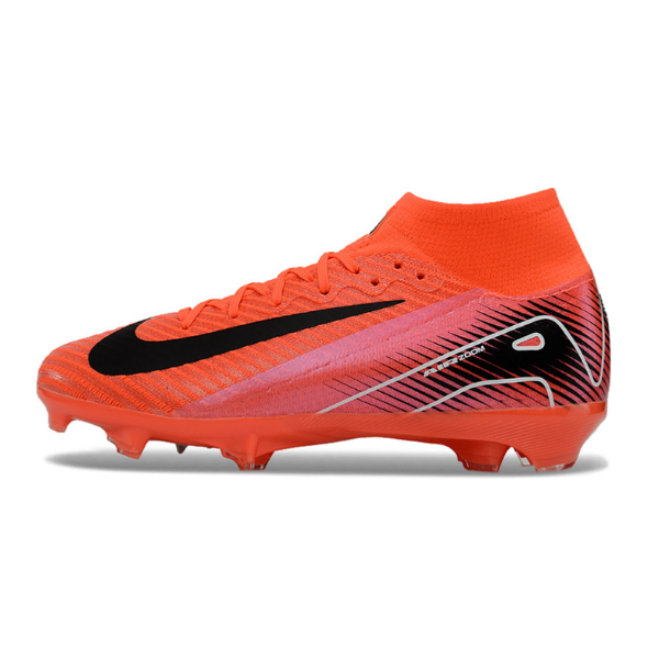 Nike Air Zoom Mercurial Superfly 10 Elite Red and Black Firm Ground FG Kids Football Boot