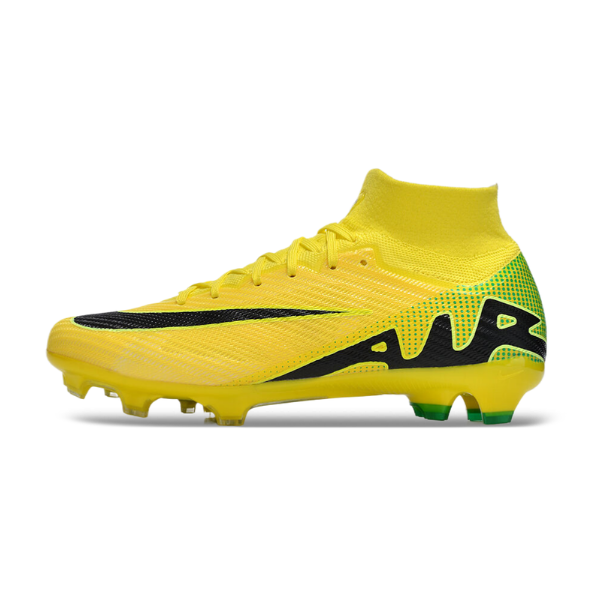 Nike Zoom Mercurial Superfly 9 Elite Yellow Green and Black FG Kids