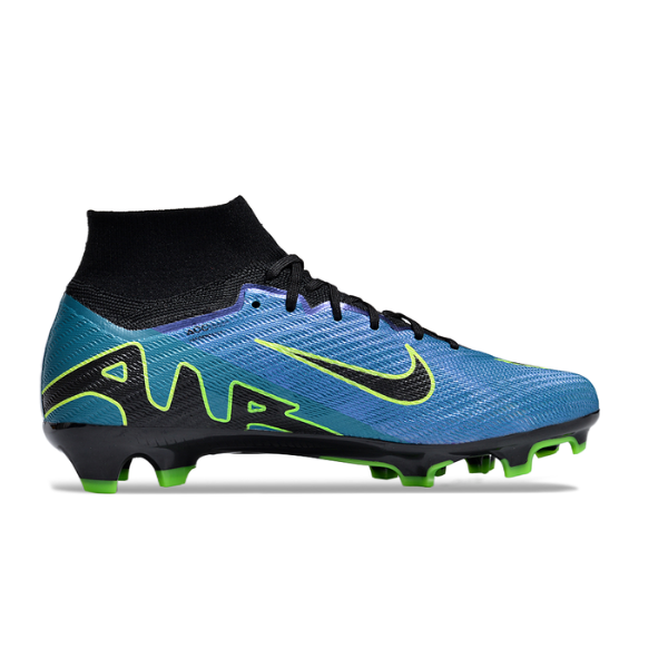 Nike Zoom Mercurial Superfly 9 Elite Blue Black and Green FG Kids