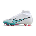 Nike Zoom Mercurial Superfly 9 Elite White Blue and Pink FG Kids