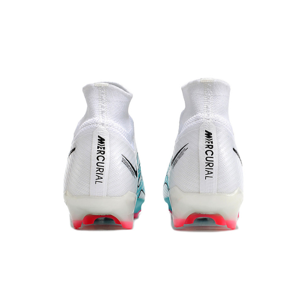 Nike Zoom Mercurial Superfly 9 Elite White Blue and Pink FG Kids