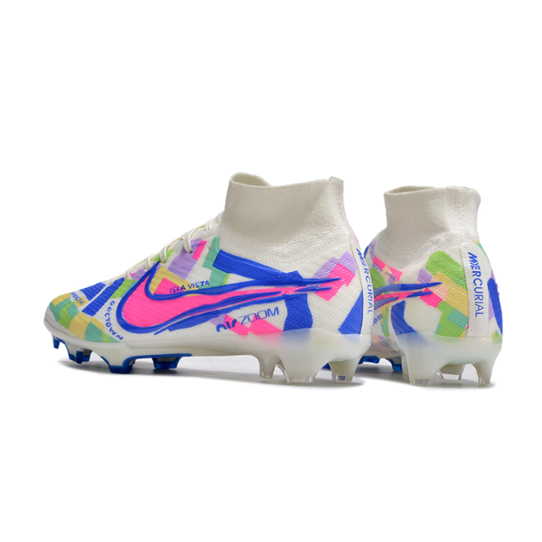 Nike Zoom Mercurial Superfly 9 Elite White and Colorful FG Kids
