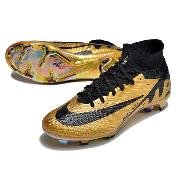 Nike Zoom Mercurial Superfly 9 Elite Gold and Black FG Kids