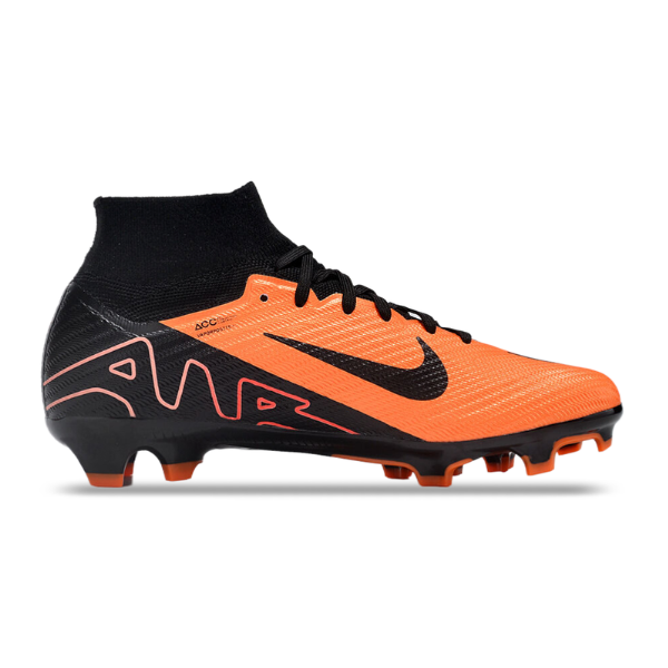 Nike Zoom Mercurial Superfly 9 Elite Orange and Black FG Kids