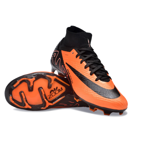 Nike Zoom Mercurial Superfly 9 Elite Orange and Black FG Kids