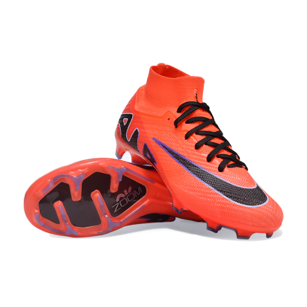 Nike Zoom Mercurial Superfly 9 Elite Orange and Purple FG Kids