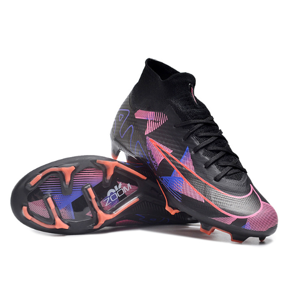 Nike Zoom Mercurial Superfly 9 Elite Black Purple and Pink FG Kids