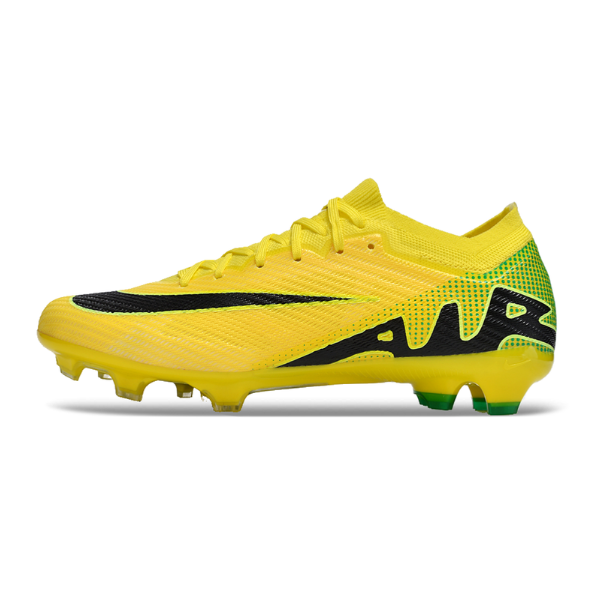 Nike Zoom Mercurial Vapor 15 Elite Yellow Green and Black FG Kids