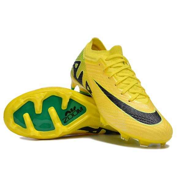 Nike Zoom Mercurial Vapor 15 Elite Yellow Green and Black FG Kids