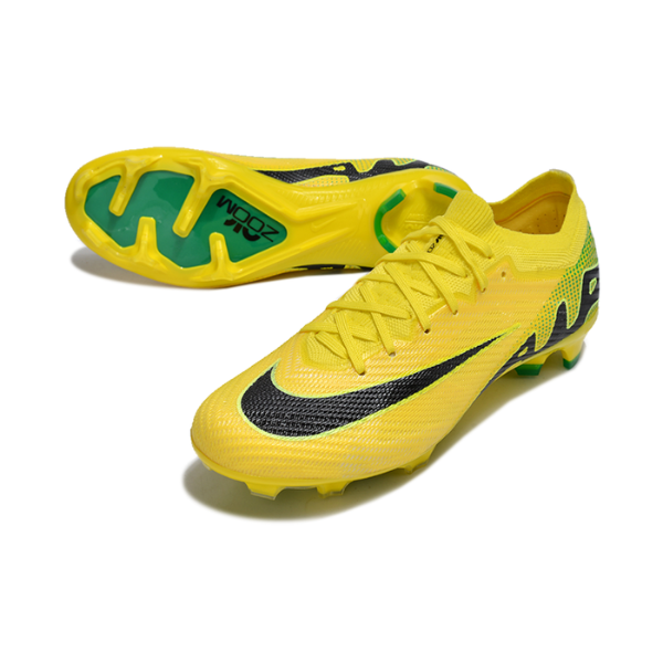 Nike Zoom Mercurial Vapor 15 Elite Yellow Green and Black FG Kids