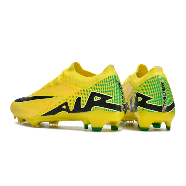 Nike Zoom Mercurial Vapor 15 Elite Yellow Green and Black FG Kids