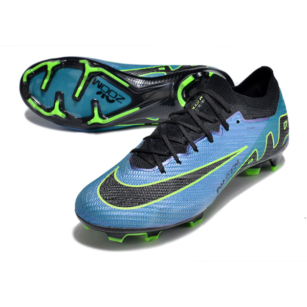 Nike Zoom Mercurial Vapor 15 Elite Blue Black and Green FG Kids