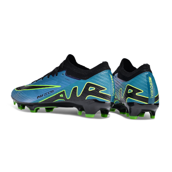 Nike Zoom Mercurial Vapor 15 Elite Blue Black and Green FG Kids