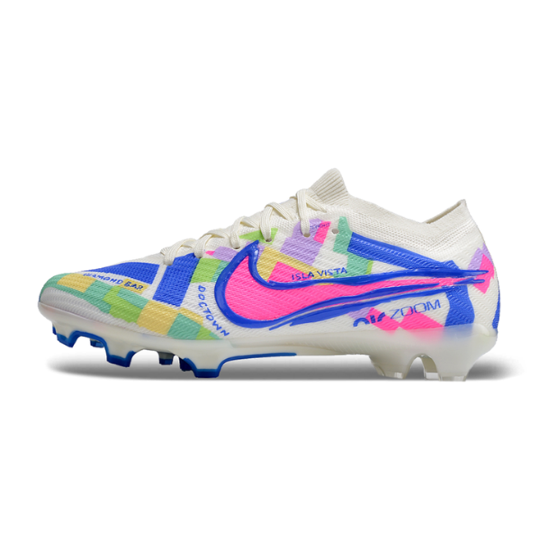 Nike Zoom Mercurial Vapor 15 Elite White and Colorful FG Kids