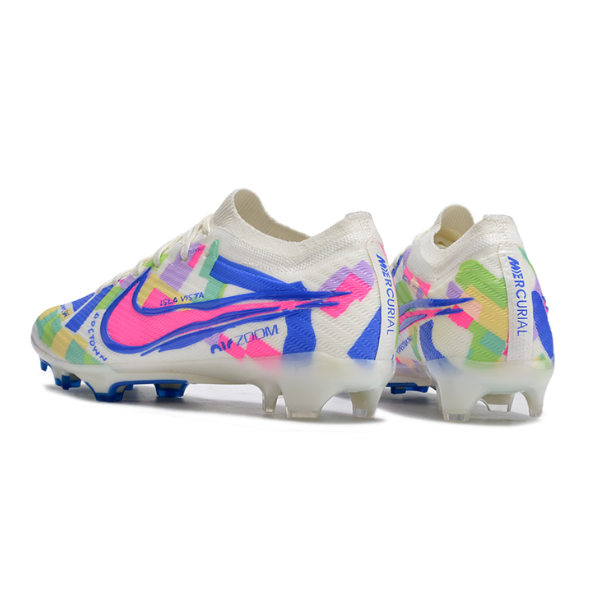 Nike Zoom Mercurial Vapor 15 Elite White and Colorful FG Kids
