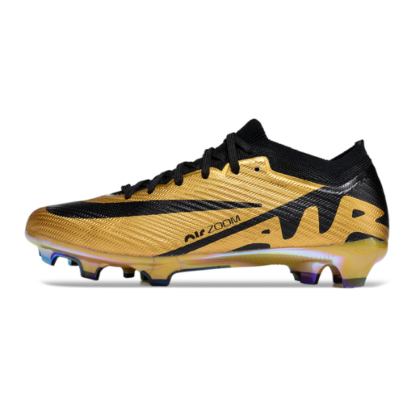 Nike Zoom Mercurial Vapor 15 Elite Gold and Black FG Kids