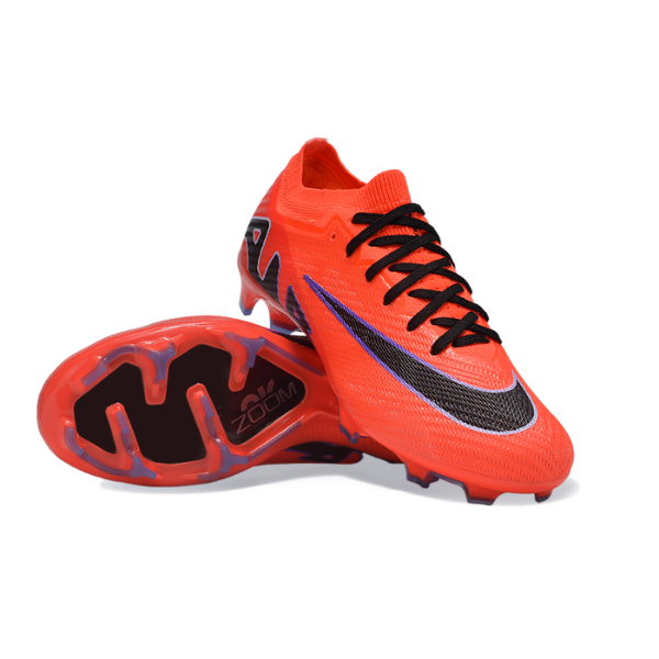 Nike Zoom Mercurial Vapor 15 Elite Orange Black and Purple FG Kids
