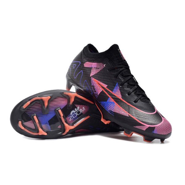 Nike Zoom Mercurial Vapor 15 Elite Black Pink and Purple FG Kids