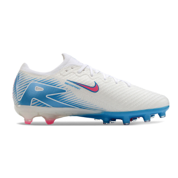 Nike Air Zoom Mercurial Vapor 16 Elite Kids White Blue and Pink Artificial Ground AG Football Boot