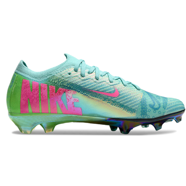 Nike Air Zoom Mercurial Vapor 16 Elite Kids Blue Green and Pink Firm Ground FG Football Boot