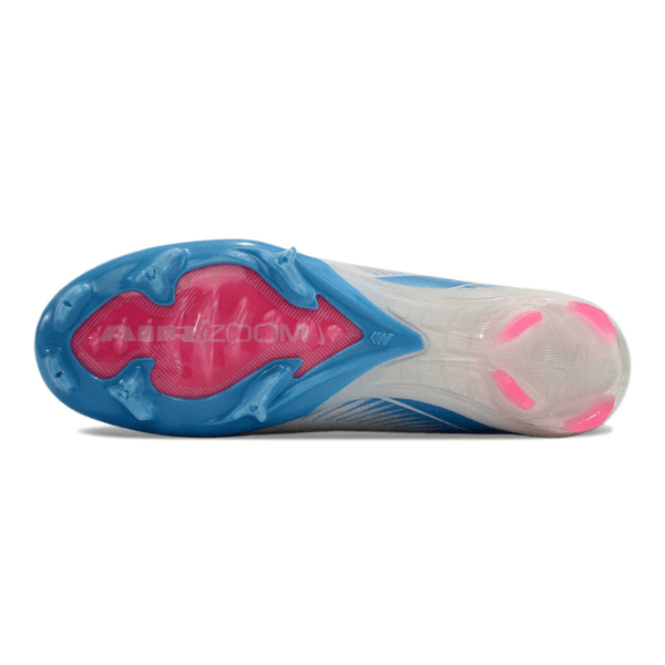 Nike Air Zoom Mercurial Vapor 16 Elite White Blue and Pink FG Kids