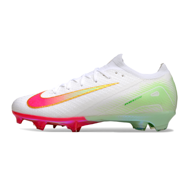 Nike Air Zoom Mercurial Vapor 16 Elite White Pink and Green FG Kids