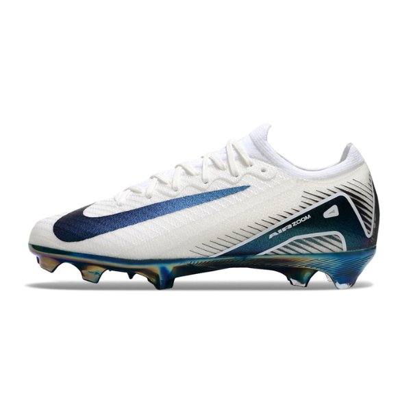 Nike Air Zoom Mercurial Vapor 16 Elite White and Green Firm Ground FG Kids Football Boot