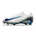 Nike Air Zoom Mercurial Vapor 16 Elite White and Green Firm Ground FG Kids Football Boot