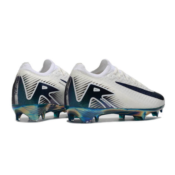 Nike Air Zoom Mercurial Vapor 16 Elite White and Green Firm Ground FG Kids Football Boot