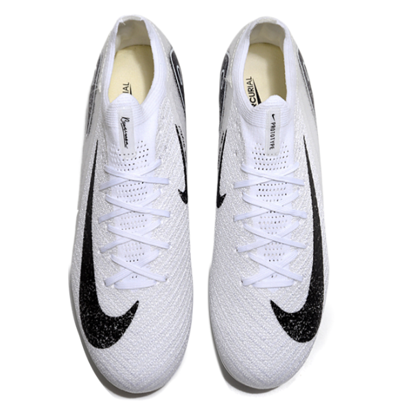 Nike Air Zoom Mercurial Vapor 16 Elite White and Black FG