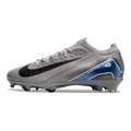 Nike Air Zoom Mercurial Vapor 16 Elite Gray and Black Firm Ground FG Kids Football Boot