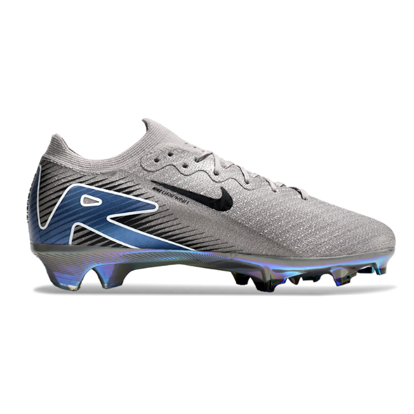 Nike Air Zoom Mercurial Vapor 16 Elite Gray and Black Firm Ground FG Kids Football Boot