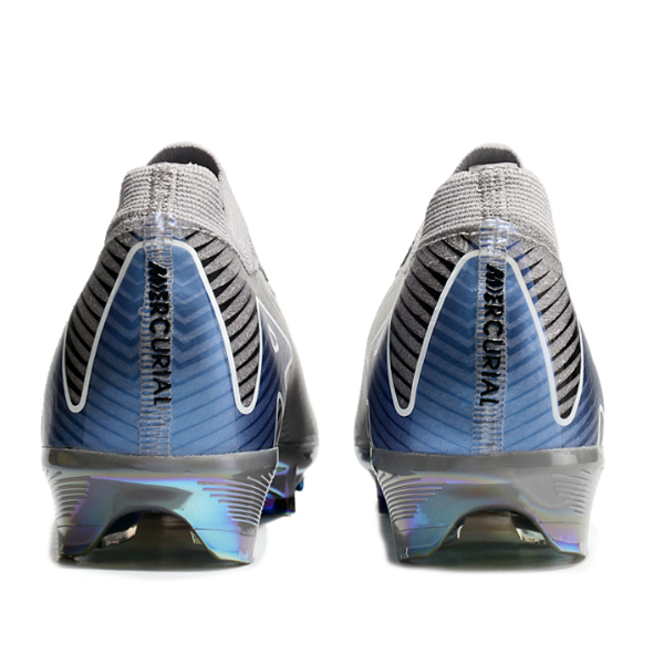 Nike Air Zoom Mercurial Vapor 16 Elite Gray and Black Firm Ground FG Kids Football Boot